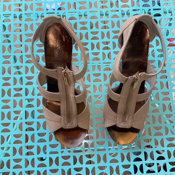 Micheal Kors Snake Skin Strappy Heels - Picture 2 of 3